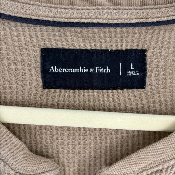 Abercrombie & Fitch Beige Long Sleeve Henley - Picture 2 of 5